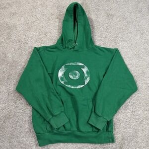 Green Lantern Hoodie Mens Medium‎ Six Flags Pullover 2015 DC Comics Superhero